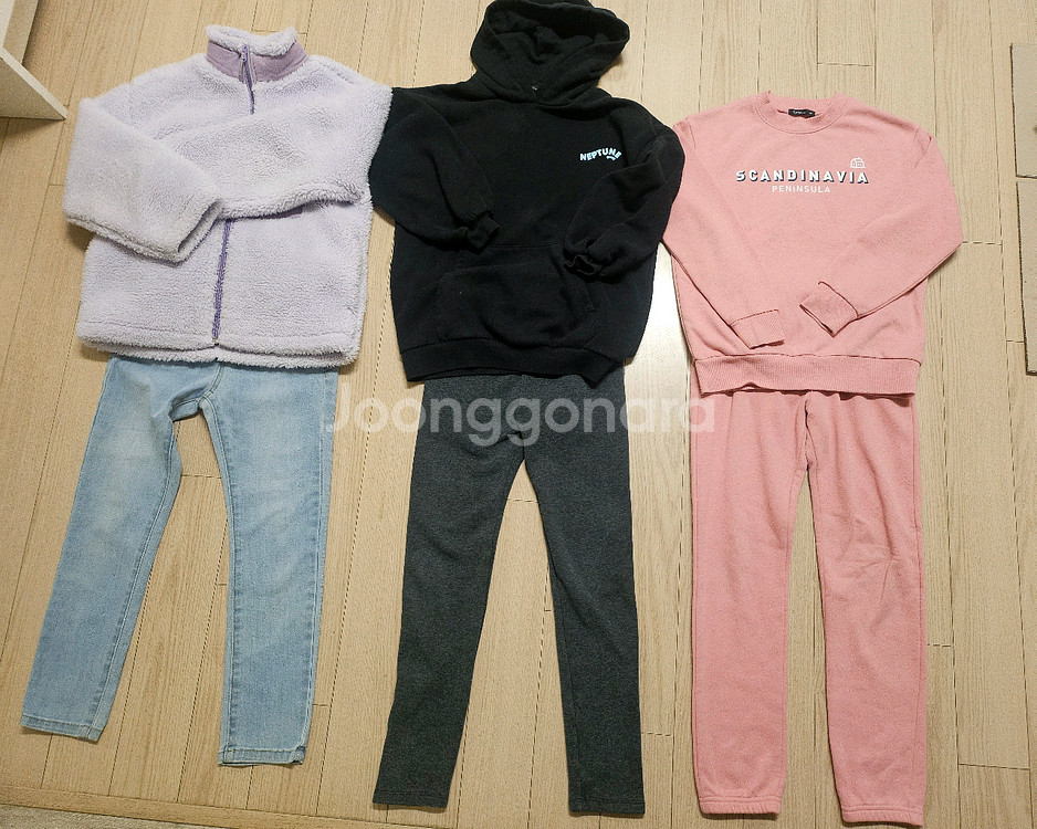 여아 140사이즈 탑텐,블루독 기모의류 6벌--0