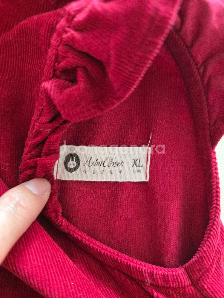 아림클로젯 레드원피스 XL + 리본헤어밴드 일괄 크리스마스 룩--3