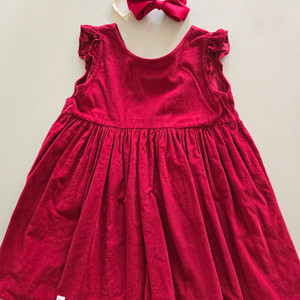 아림클로젯 레드원피스 XL + 리본헤어밴드 일괄 크리스마스 룩