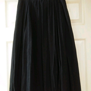 LINE 라인 플리츠 트임 롱스커트