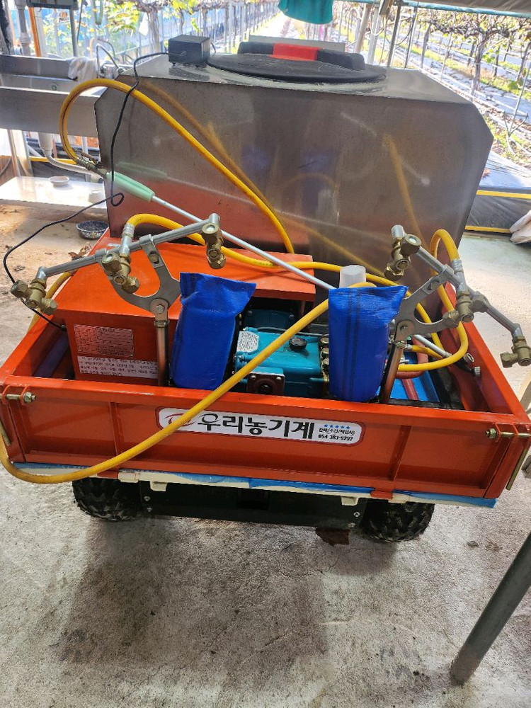 우리농기계 전동 운반차 고압분무기--2