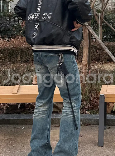 맨허튼프로젝트 리얼레더 소가죽 너클 라이터 스트랩 끈 키링--1