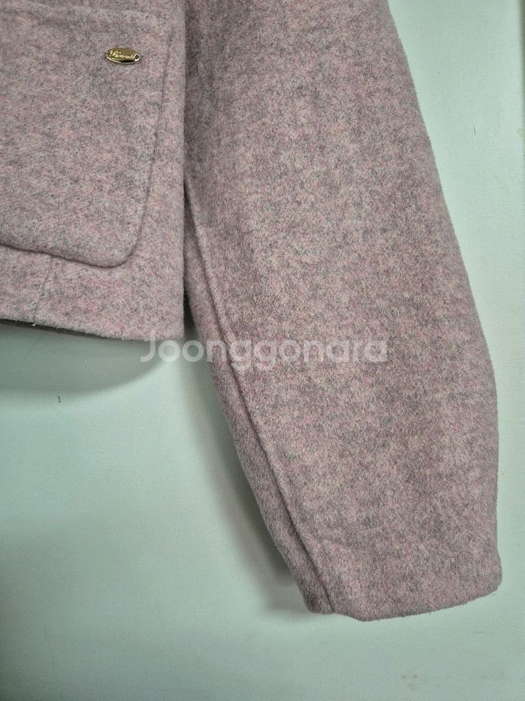 레노마 파리 핸드메이드 핑크 크롭자켓--5