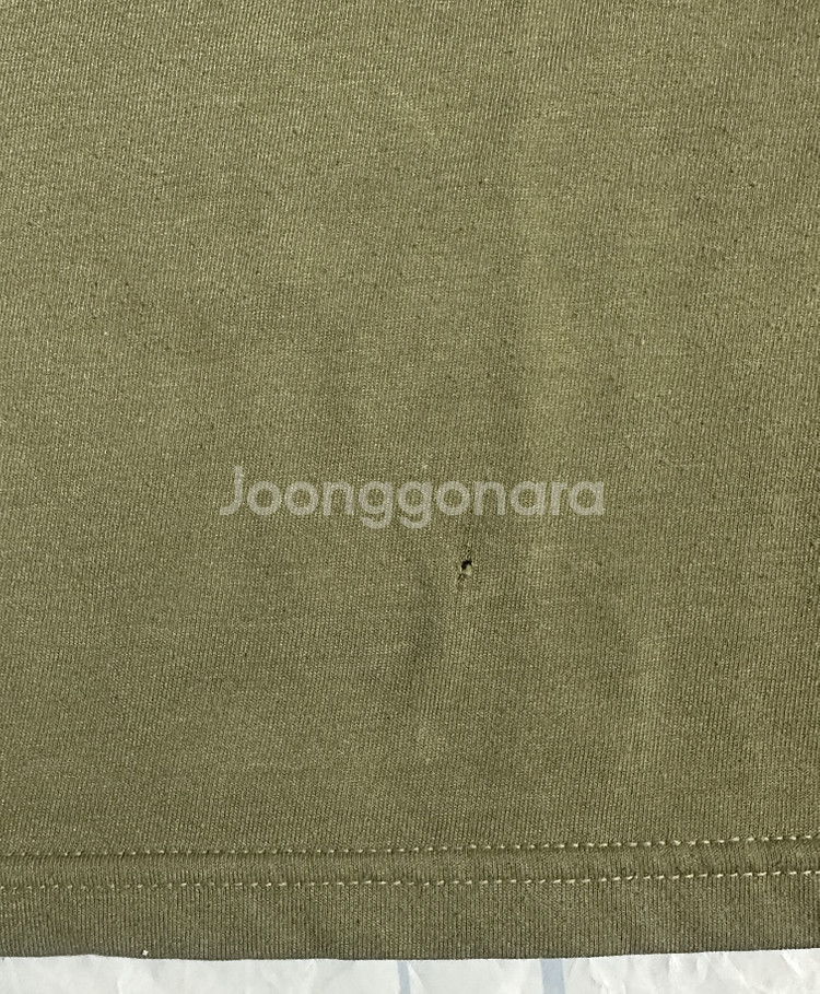 미군 카키색 라운드 반팔 티셔츠 (L) (22) (만원샵)--4