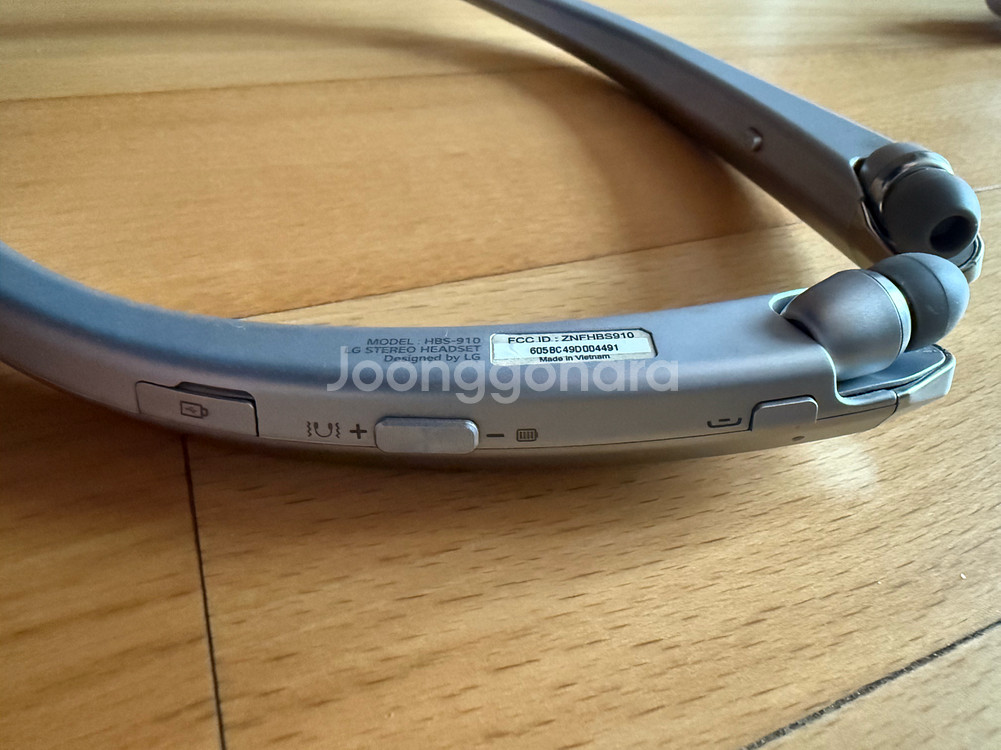 LG 엘지 톤플러스 넥밴드 블루투스 이어폰 HBS 910 헤드셋 라이더 기사님 사진참고테스팅완료이어 고무등 짱짱사용--8