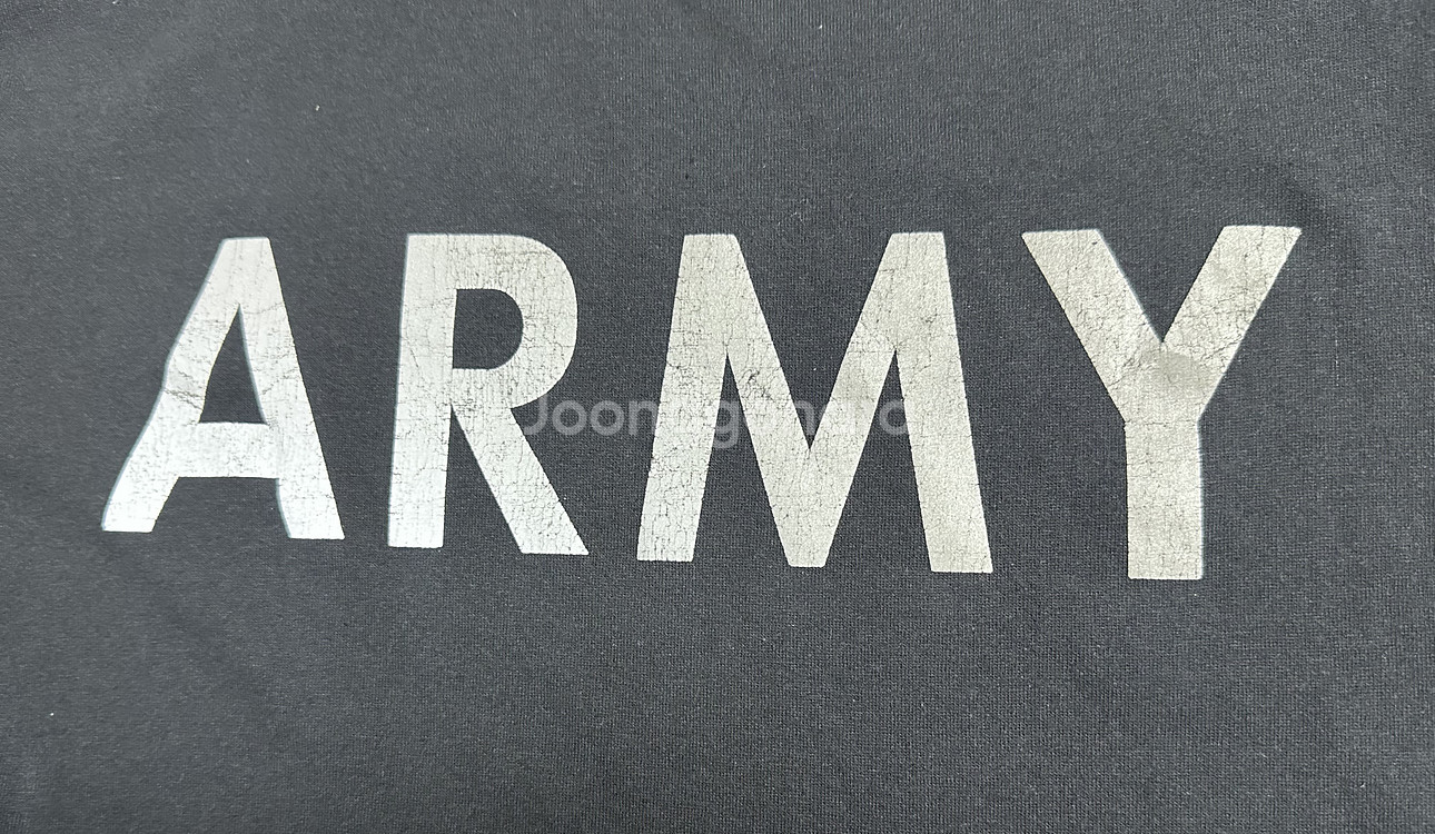 미육군 라운드 반팔 티셔츠 (S) (만원샵)--4