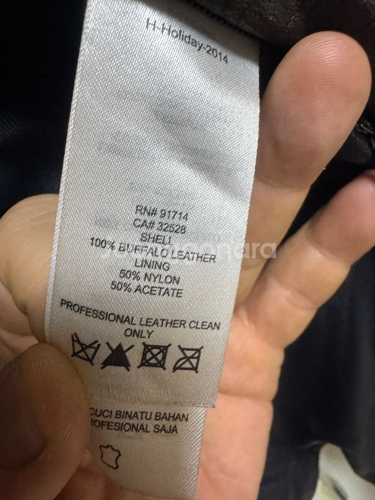 아르마니 익스체인지 버팔로 가죽 자켓 M--4