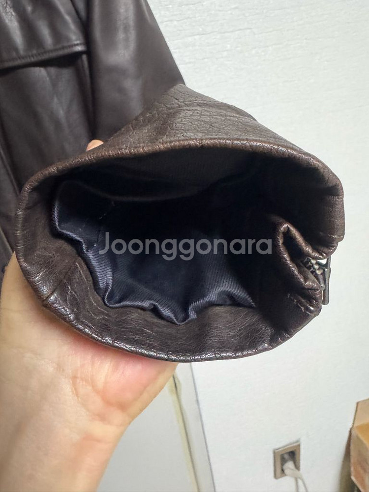 아르마니 익스체인지 버팔로 가죽 자켓 M--9