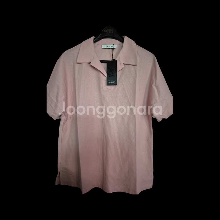 에셀리아 핑크 반팔 카라 티셔츠 폴로티 새상품--0