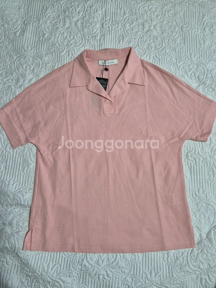 에셀리아 핑크 반팔 카라 티셔츠 폴로티 새상품--3