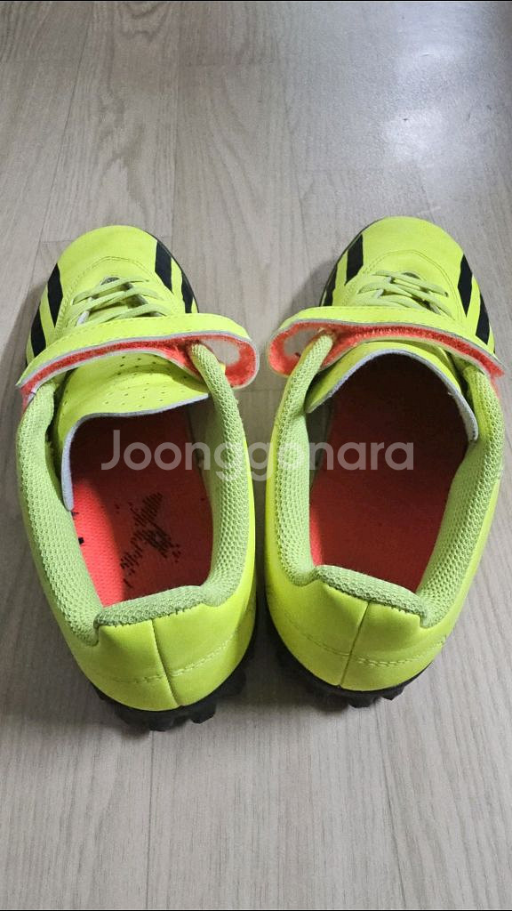 아디다스 키즈 풋살화 축구화 230 형광색--2