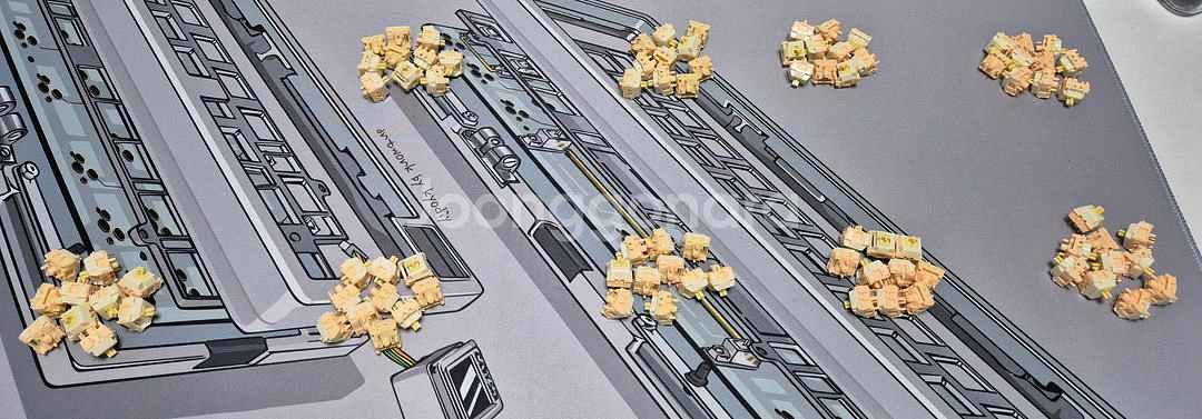 HMX치즈 키보드 스위치 90개--0