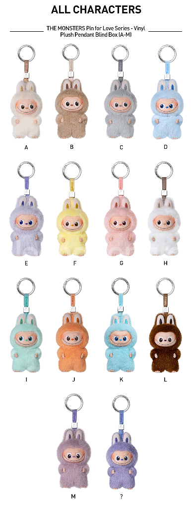 [팝마트 정품] 라부부 미니 내 마음속 비밀번호 키링--1