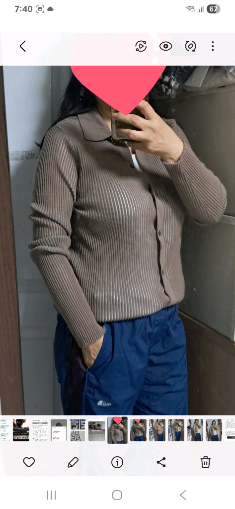 Rag & Bone 랙앤본 골지 니트 가디건 XL 약66~77--9