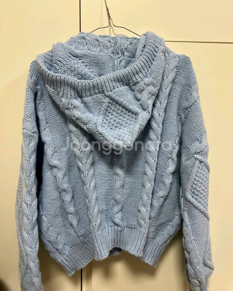 후드 니트 가디건--2