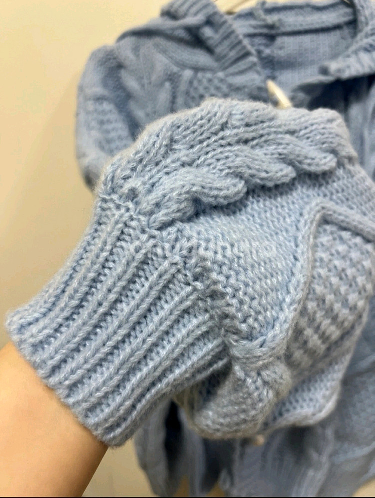 후드 니트 가디건--3