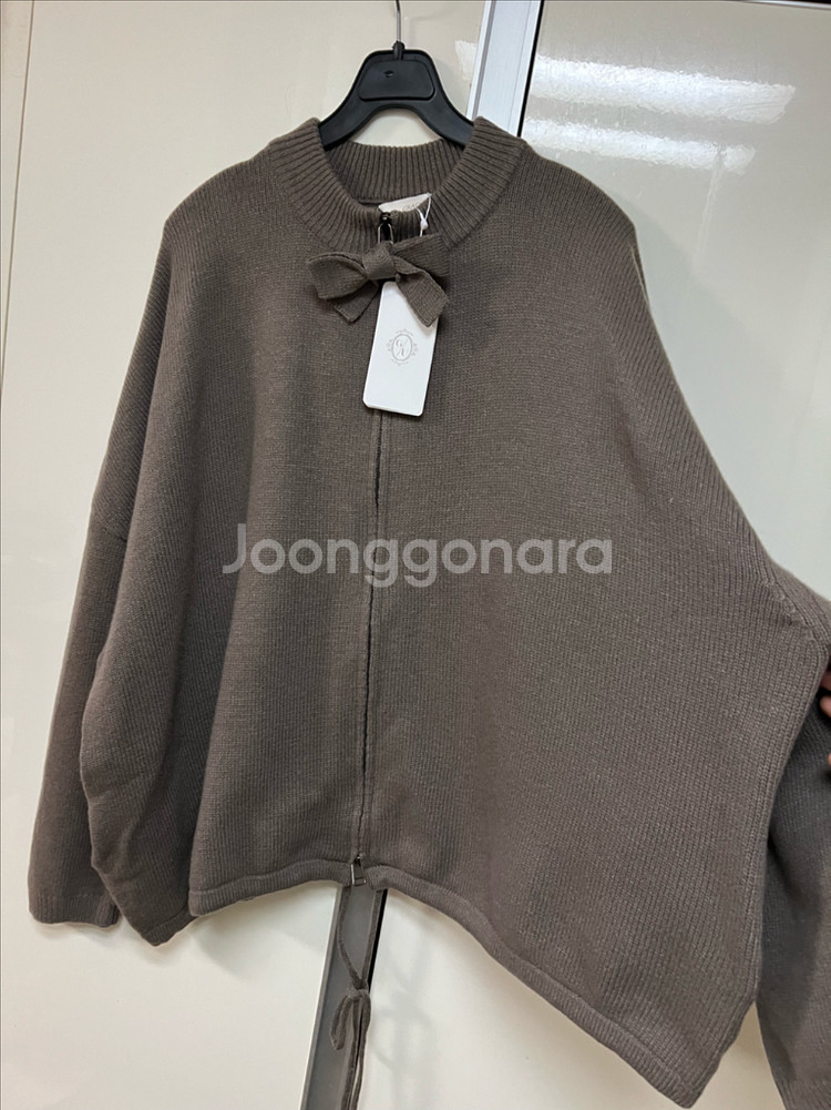 새상품) 24년 그레이스유 GRACE U elle knit zip up 엘르 니트 집업 가디건 리본 울 캐시미어--11