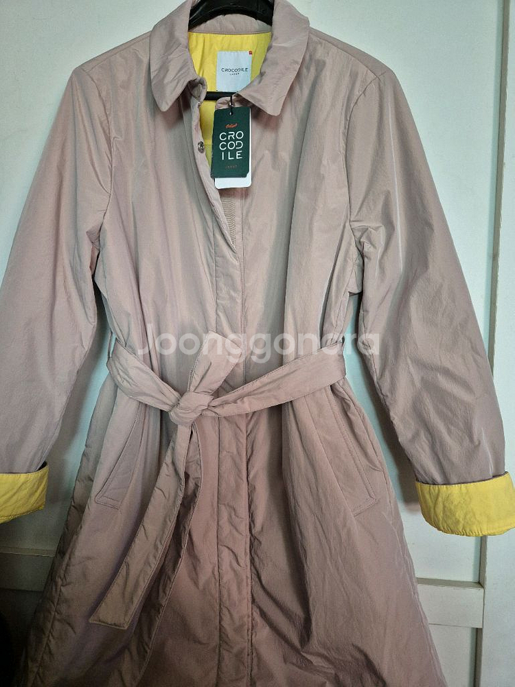 크로커다일 패딩 트렌치코트 105새상품 선물추천--1