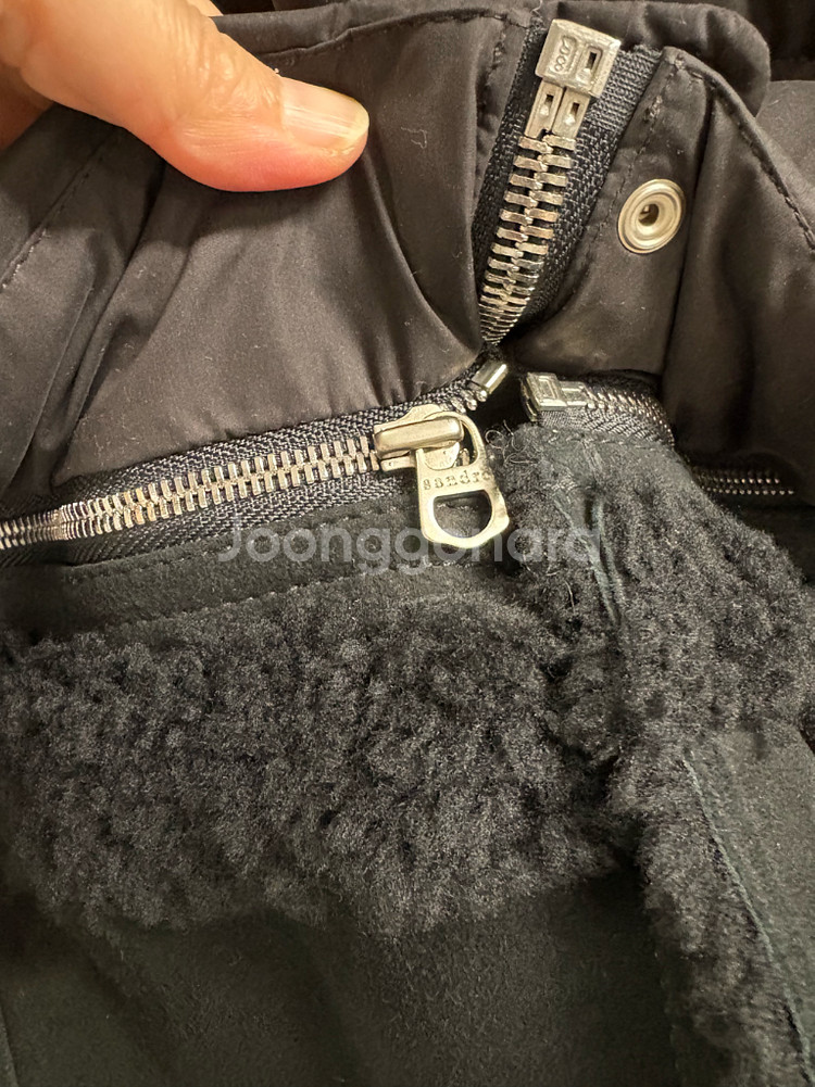 Sandro(산드로) 양털 덕다운 패딩--4