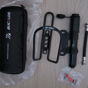 자전거 물통홀더 + 자전거 타이어 공기펌프 세트