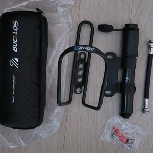 자전거 물통홀더 + 자전거 타이어 공기펌프 세트