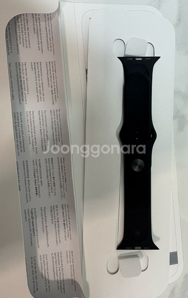 애플워치 정품 스포츠밴드 블랙 (44/45/46) M/L 판매--1