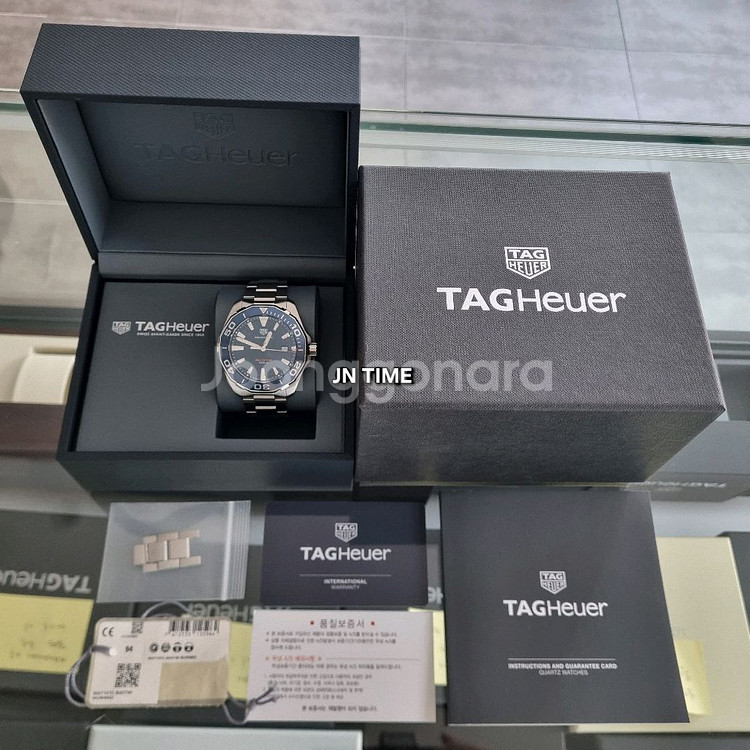 태그호이어 구형 아쿠아레이서 쿼츠 청판 43mm(2019년식)--8