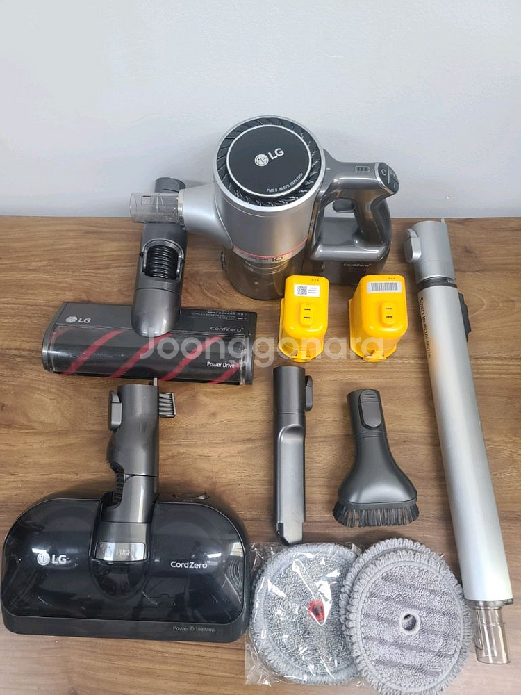 LG 코드제로무선청소기 A9 S97SFBSH1(배터리 56분&33분 작동,물걸레키트포함,전체 청소완)--2