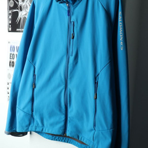 (L) 살로몬 집업 바람막이 점퍼자켓 기능성 연블루