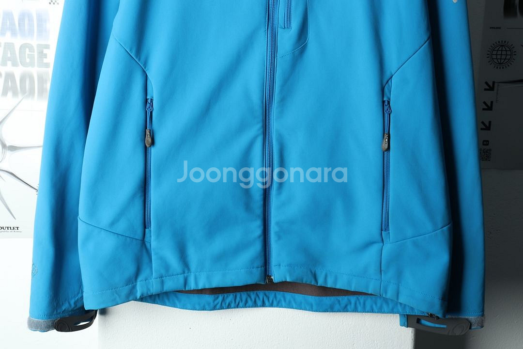 (L) 살로몬 집업 바람막이 점퍼자켓 기능성 연블루--3