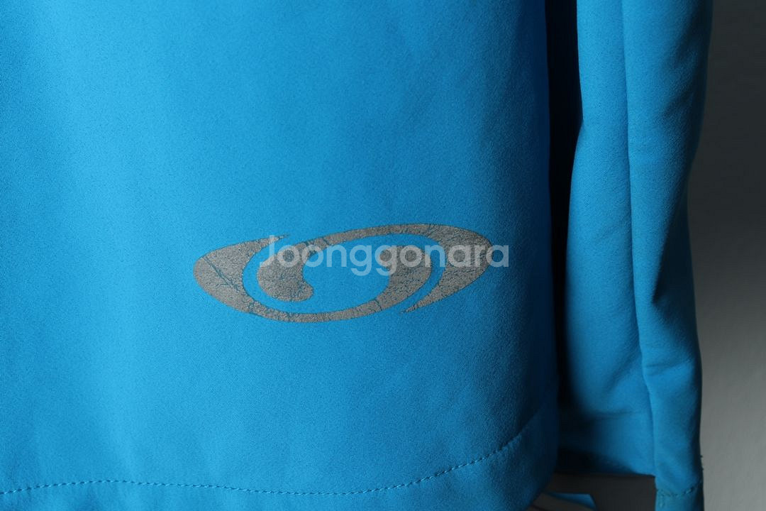 (L) 살로몬 집업 바람막이 점퍼자켓 기능성 연블루--5