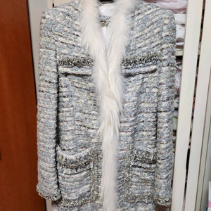 오브제 트위드 롱자켓. 55, 이탈리아 원단