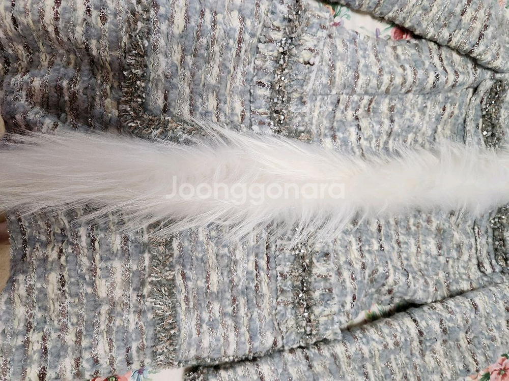 오브제 트위드 롱자켓. 55, 이탈리아 원단--5