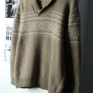 (L) 라코스테 니트 노르딕 베이지 울 한정판
