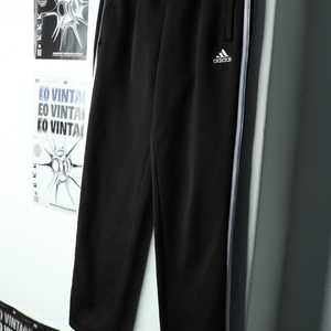 (M) 아디다스 트레이닝복 바지 블랙 삼선 기모