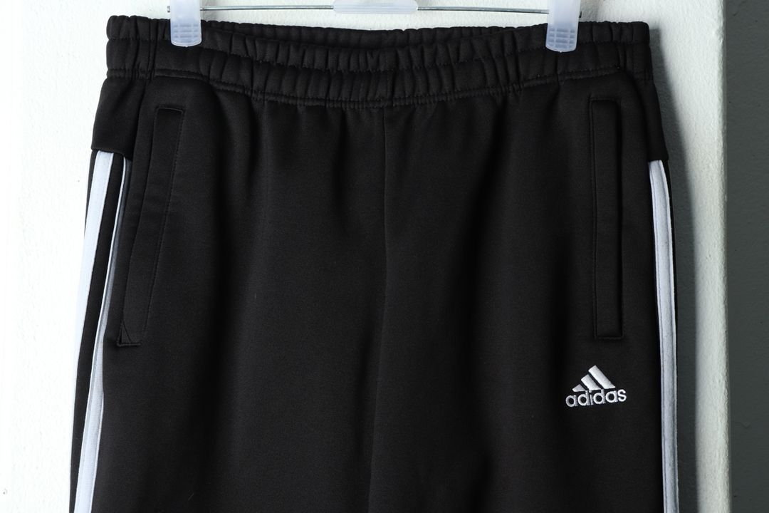 (M) 아디다스 트레이닝복 바지 블랙 삼선 기모 이미지