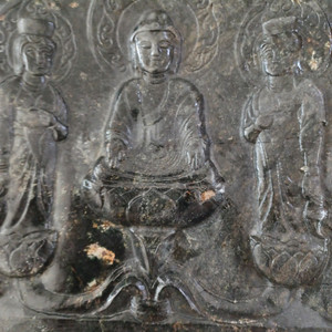 홍산문명 흑피옥 불상 삼존불 33, 19, 7cm