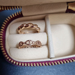 14k 로즈골드 반지두가지