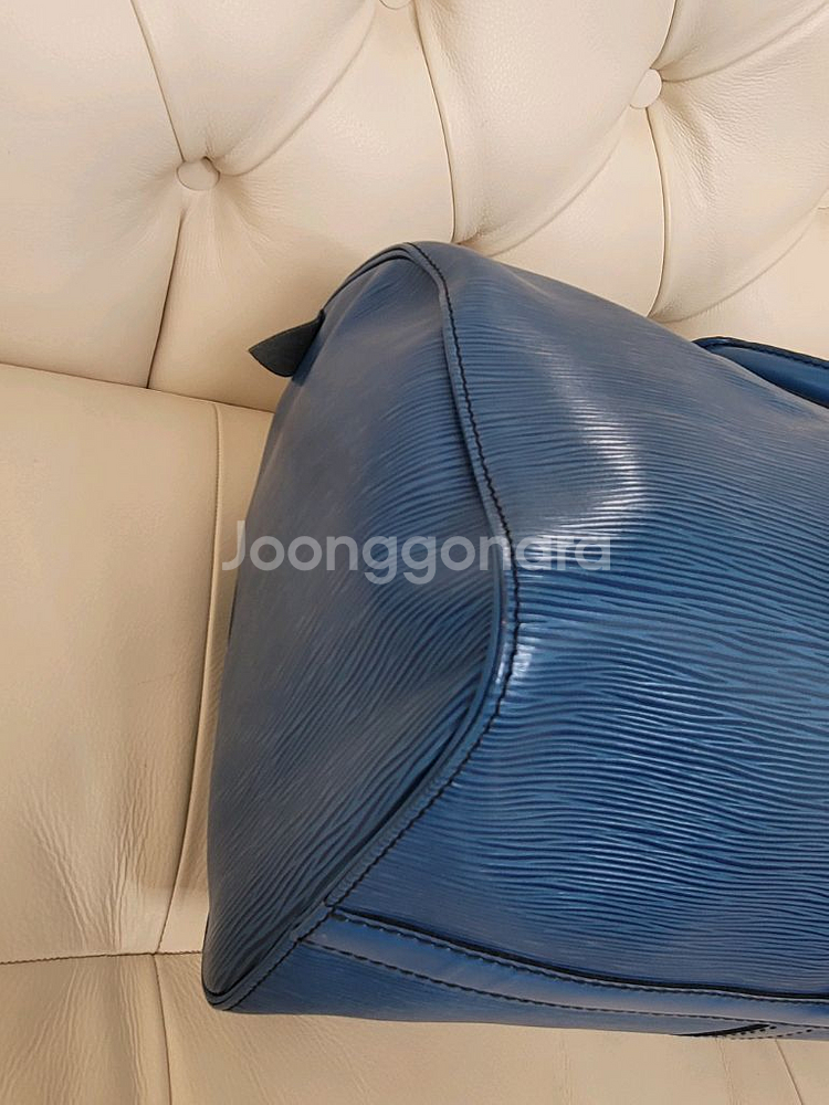 루이비통 예삐 키폴45 블루 보스턴백--4