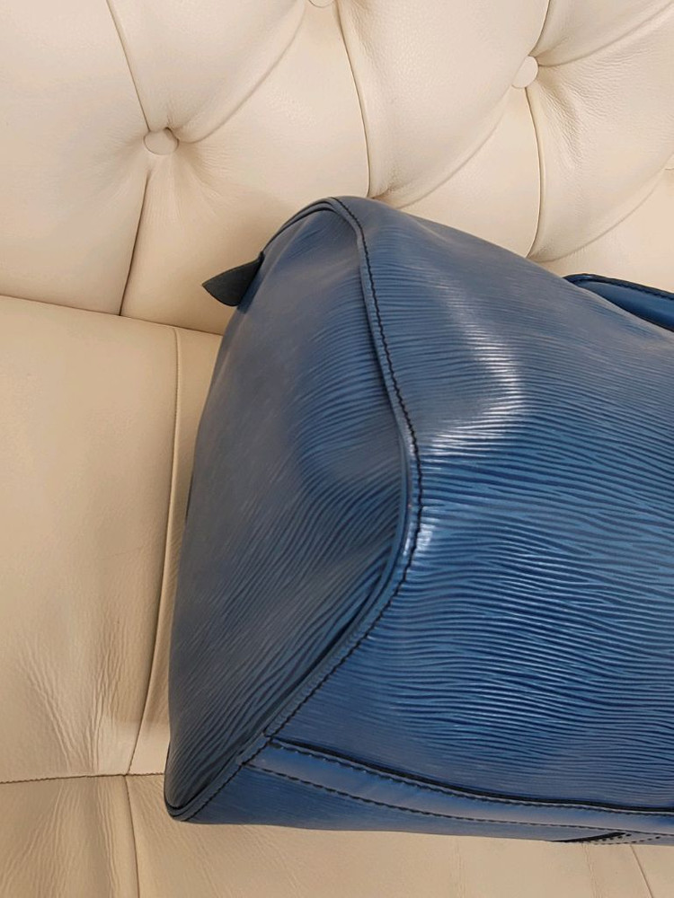 루이비통 예삐 키폴45 블루 보스턴백--4