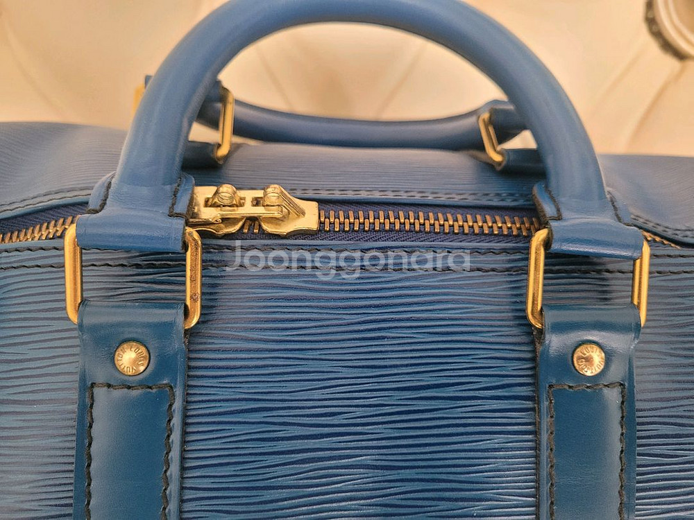 루이비통 예삐 키폴45 블루 보스턴백--9