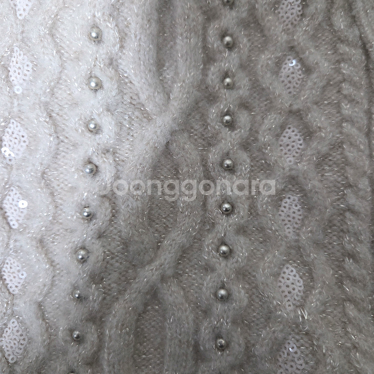 랑방 울블렌드 케이블스터드가디건 마인 더캐시미어 타임--9