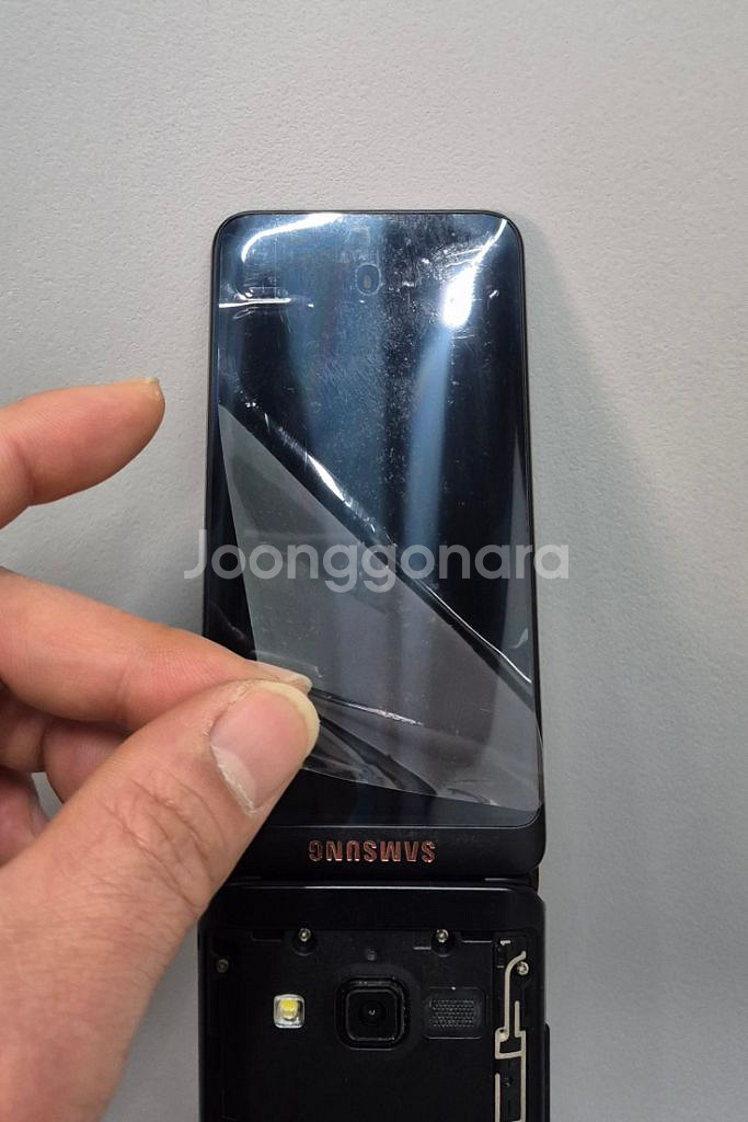 삼성 폴더폰 폴더2 초기필름 그대로 공부폰 효도폰--2