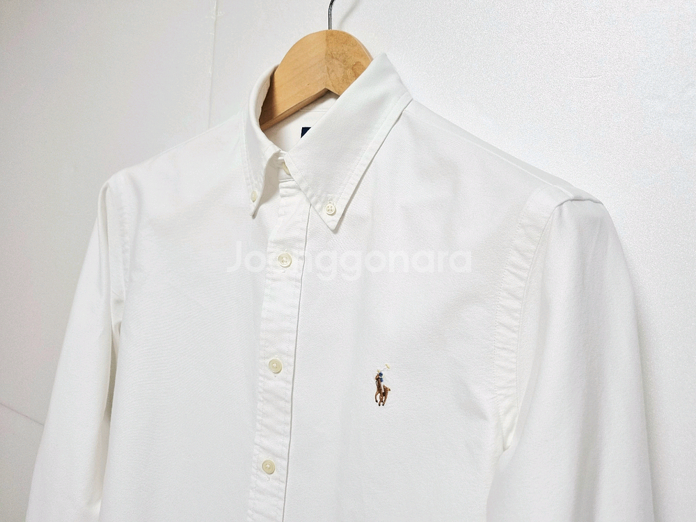 남성 폴로 화이트 흰색 옥스퍼드 멀티포니 긴팔 남방 셔츠 옥스포드--4