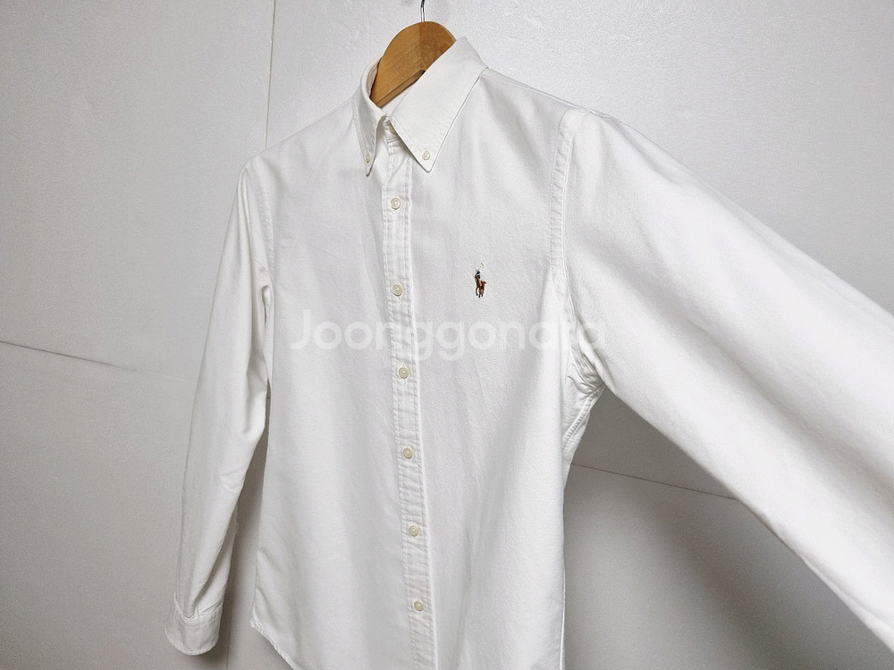 남성 폴로 화이트 흰색 옥스퍼드 멀티포니 긴팔 남방 셔츠 옥스포드--5
