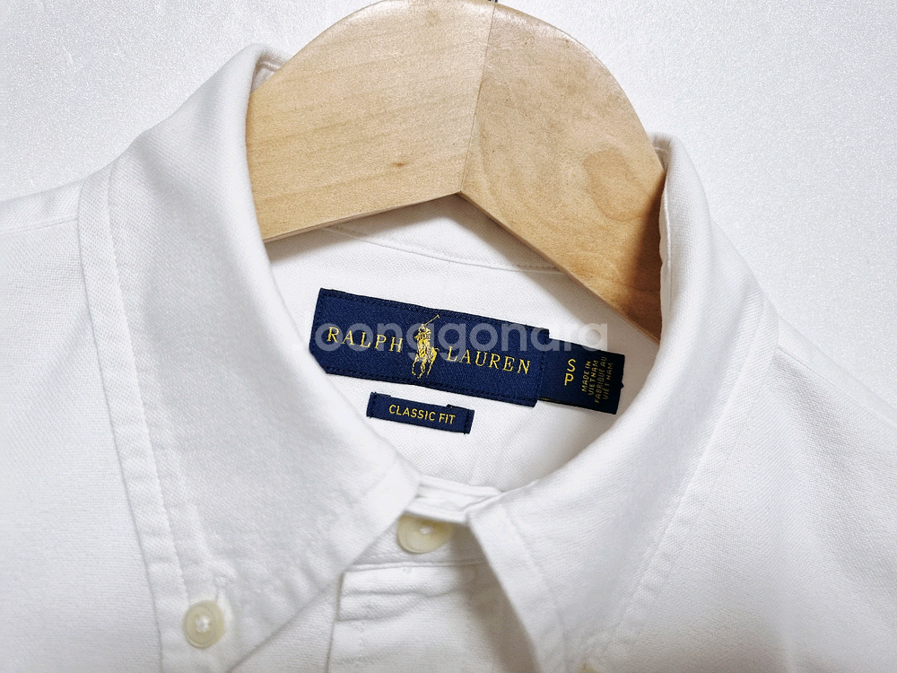 남성 폴로 화이트 흰색 옥스퍼드 멀티포니 긴팔 남방 셔츠 옥스포드--8