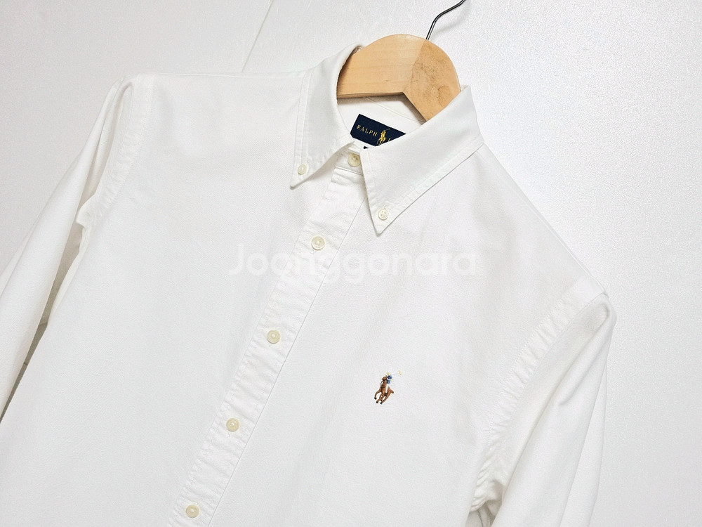 남성 폴로 화이트 흰색 옥스퍼드 멀티포니 긴팔 남방 셔츠 옥스포드--9