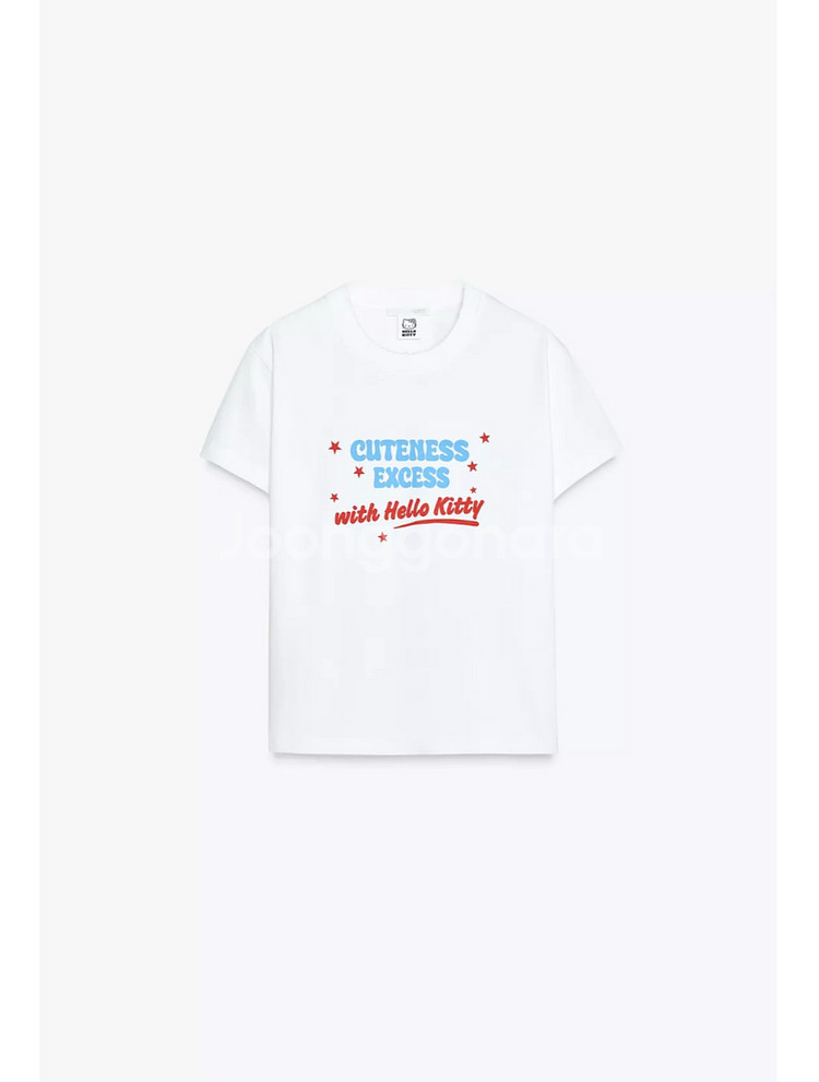 자라 헬로키티 워싱 이펙트 반팔티셔츠 S사이즈 팝니다--1