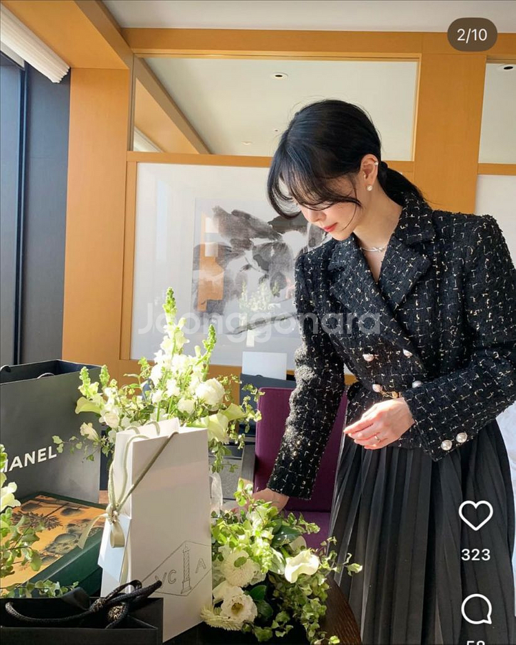 바이씨니 트위드원피스--3