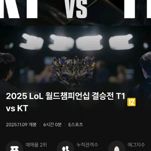 CGV 롤드컵 결승전 T1 vs KT 연석 구합니다.